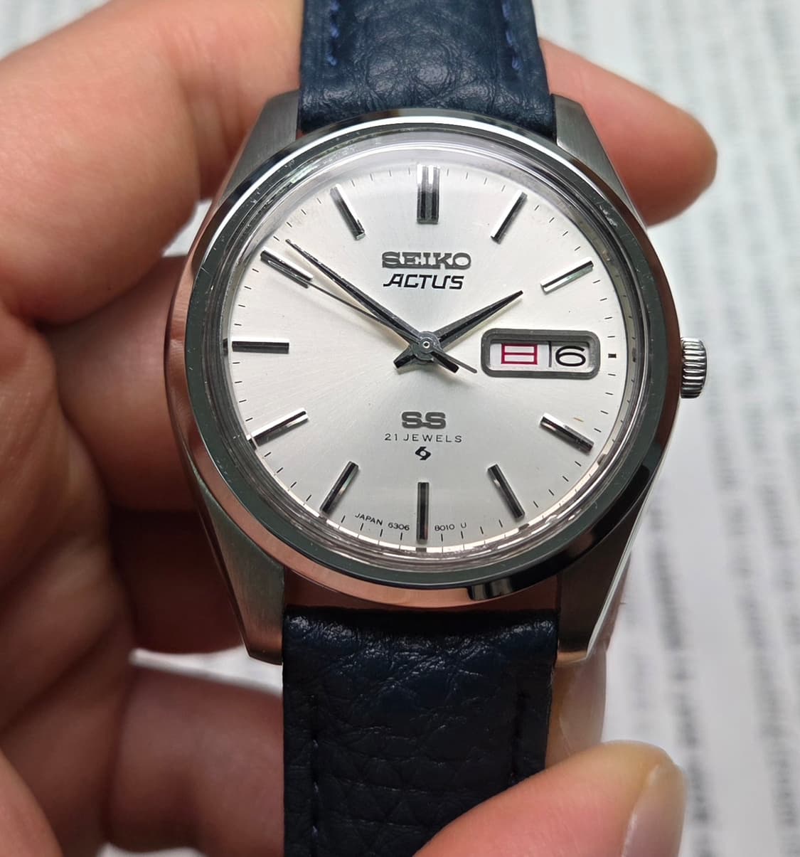 레어] 빈티지 세이코 SS 칼침핸즈 순정 실버판 한자 데이데이트 오토매틱 상품이미지1