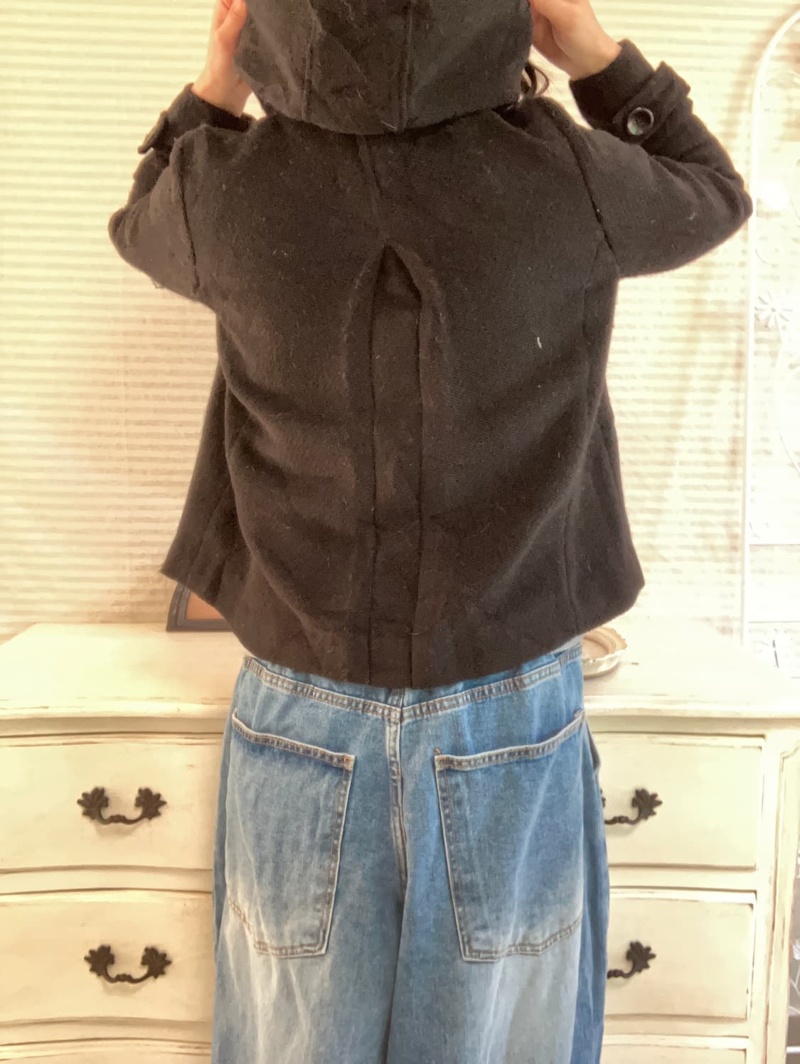 빈티지 블랙 후드 자켓 y2k 스트릿 갸루 펑키 일본빈티지 상품이미지3