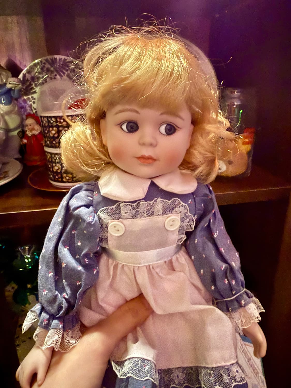 스윗하트 피겨린돌 빈티지 도자기 인형 금발 레이스 상품이미지2