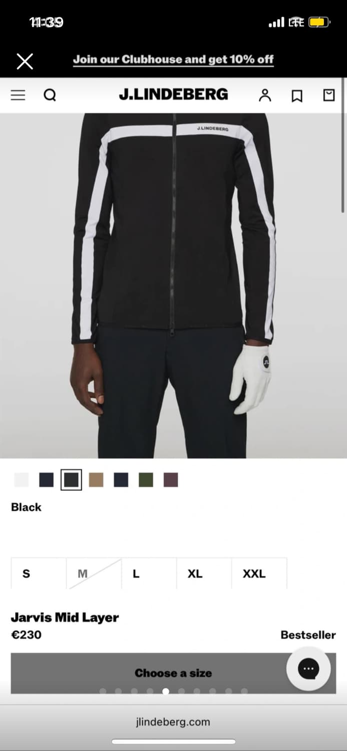 [매장정품] 제이린드버그 자비스 미드 레이어 골프 자켓 M (약기모) 상품이미지5