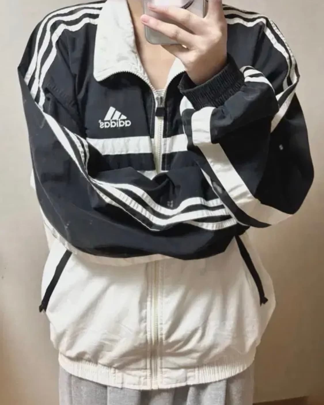 아디다스 삼선 배선 오레오 바람막이 상품이미지1