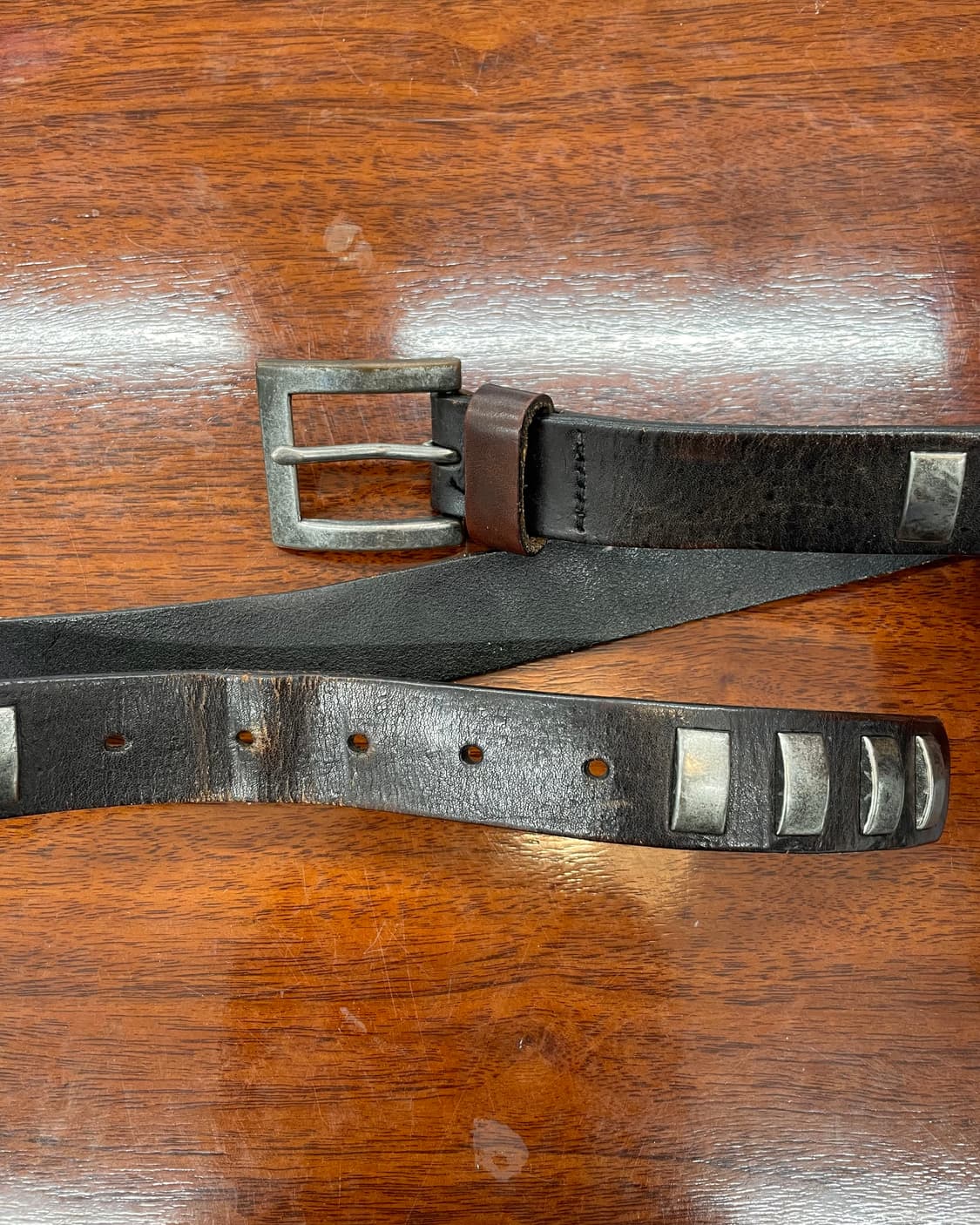 빈티지 스터드 레더 벨트 상품이미지6