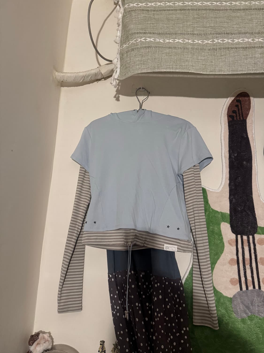 뚜오미오 레이어드 후드 베이비 블루 m 상품이미지4