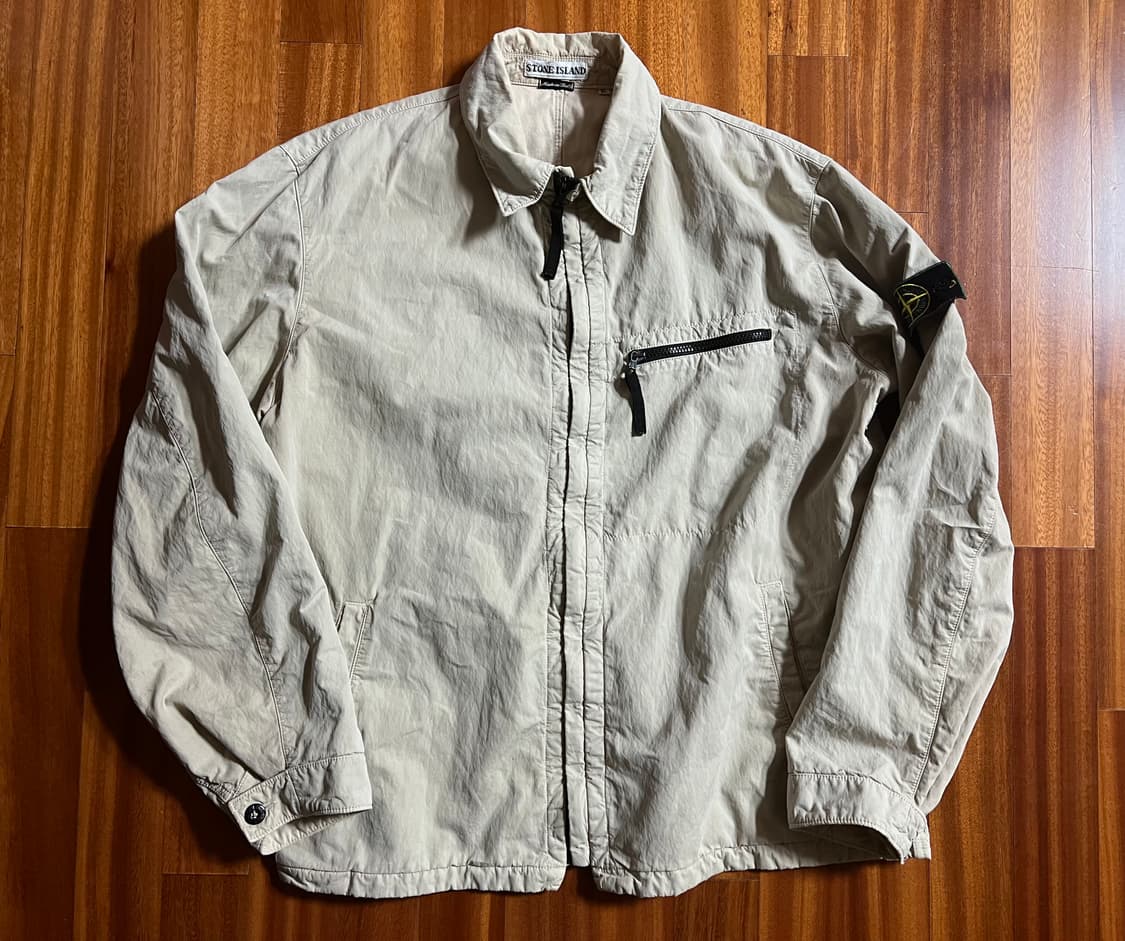 98aw 빈티지 그린와펜 스톤 아일랜드 오버셔츠 자켓 상품이미지1