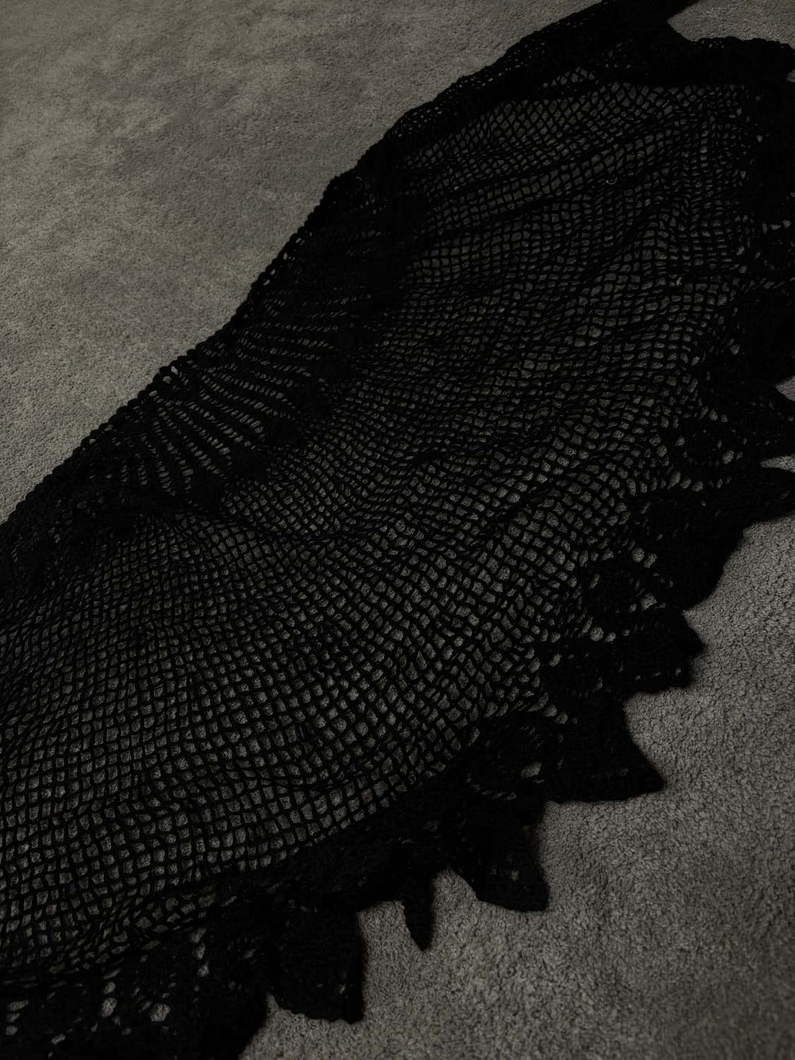 Vintage v-kei punk mood black scarf 상품이미지2