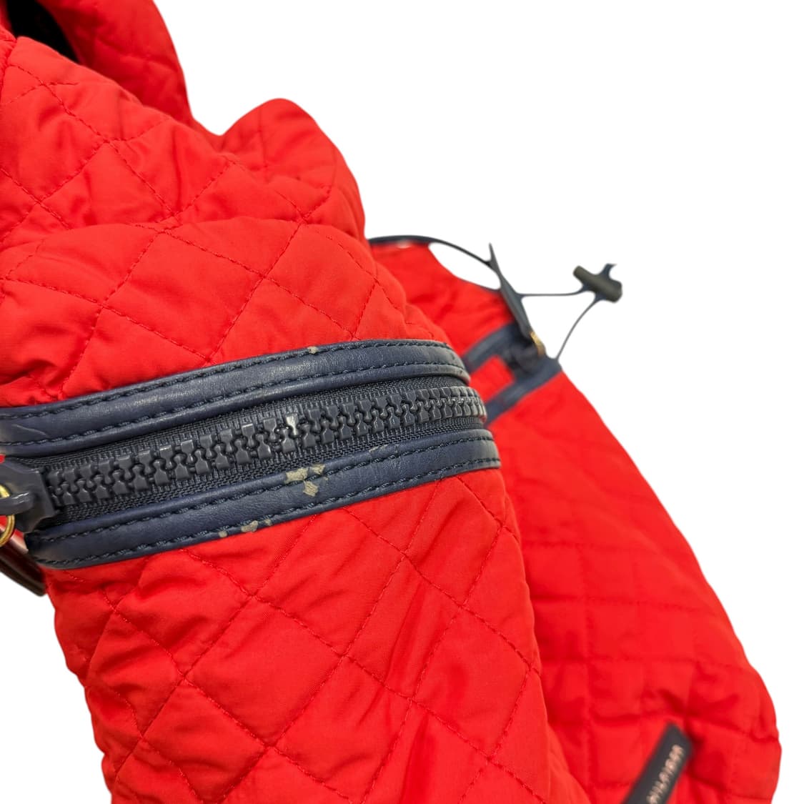 타미힐피거 빈티지 복조리 스트링 퀄팅 포켓 백팩 가방 레드 상품이미지8