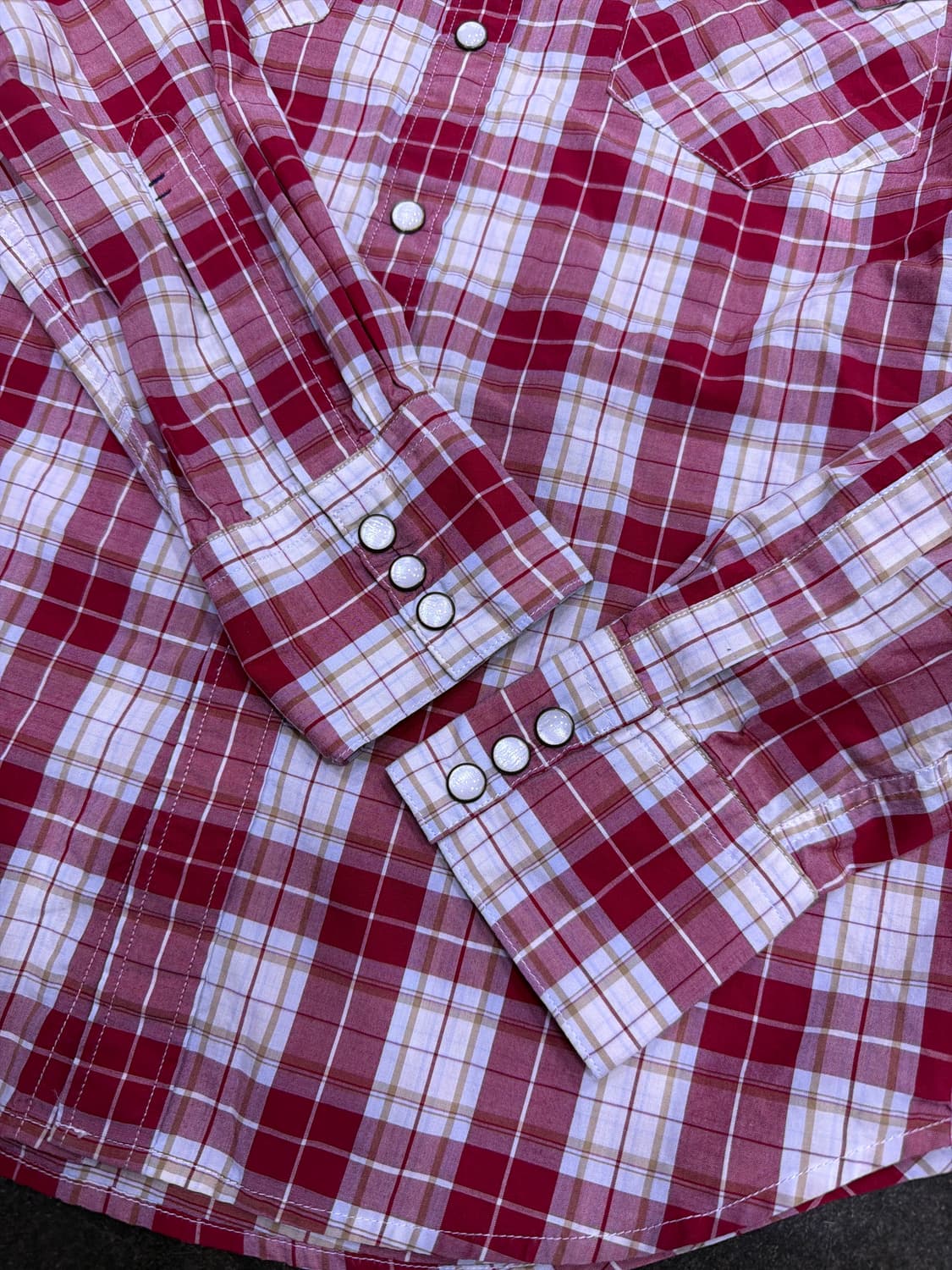 리바이스 레드체크 슬림핏 웨스턴 체크셔츠 S 상품이미지6