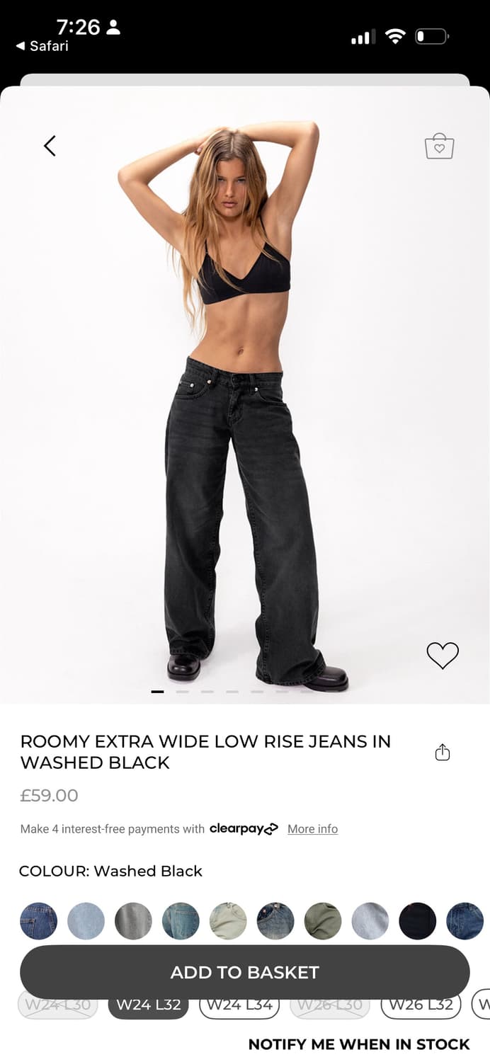 Motel rocks Roomy Extra Wide Low Rise  상품이미지1