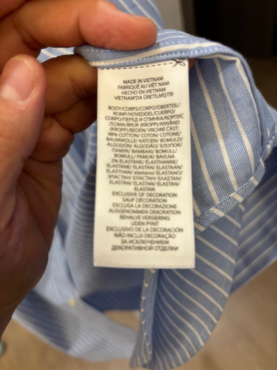 폴로 랄프로렌 스카이 블루 스트라이프 셔츠 M 상품이미지5