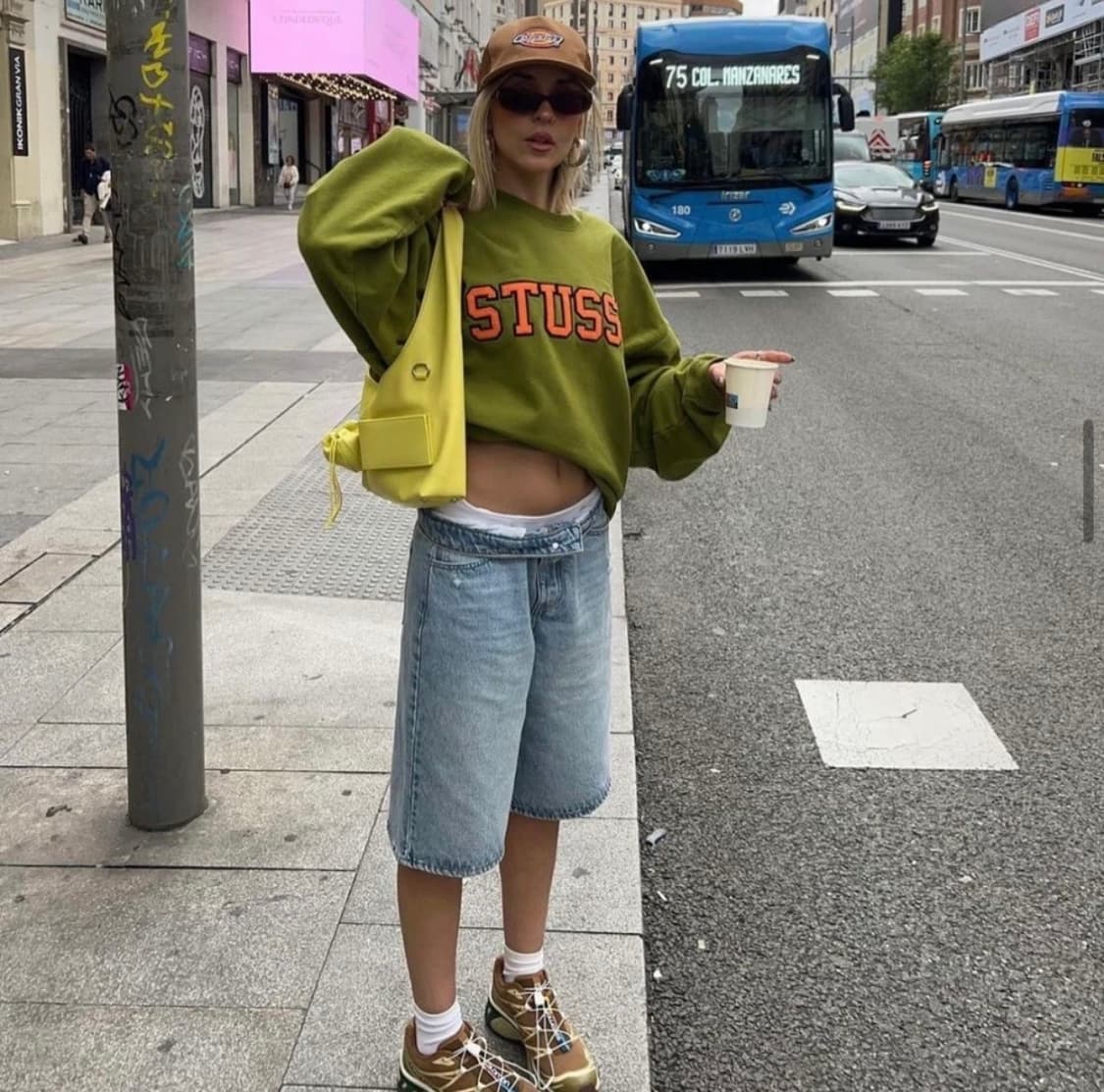 Stussy Relaxed Oversized Crew Magenta 상품이미지4