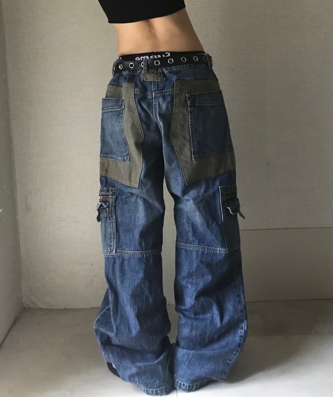 포켓디테일 데님 카고팬츠 상품이미지2