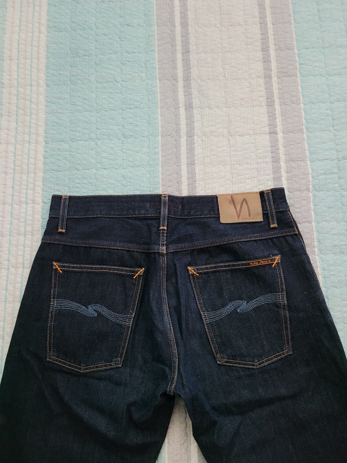 누디진 스트레이트알프 13온스 드라이 진청셀비지 탭33 실31-32사이즈 상품이미지6