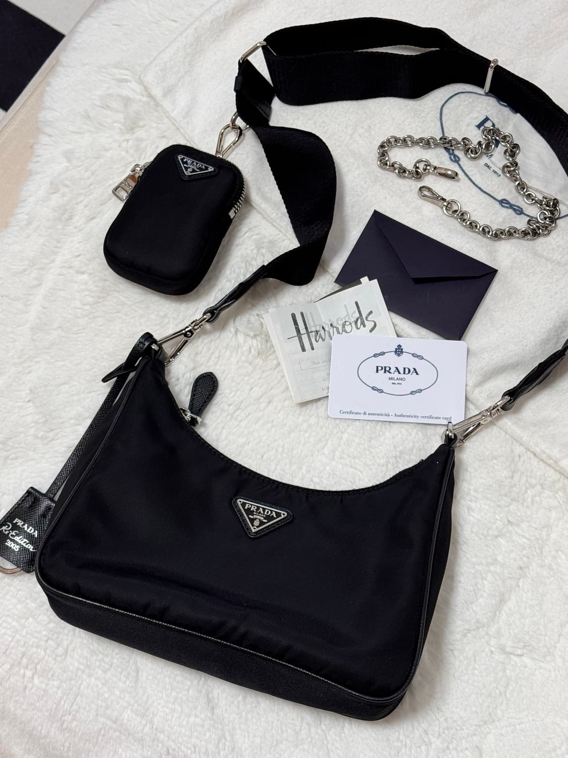 프라다 테수토 호보백 리나일론 블랙 상품이미지1