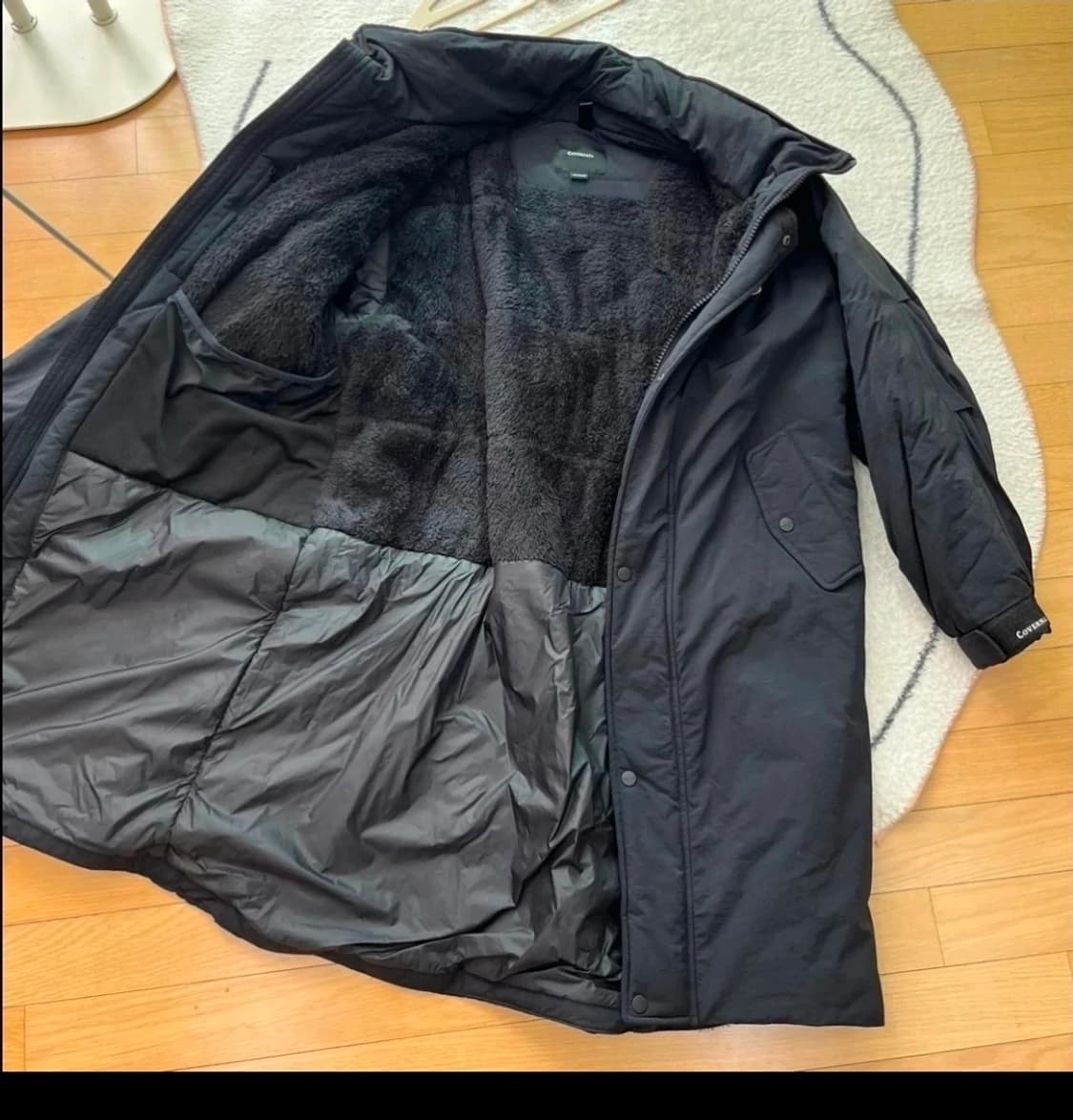 커버낫 롱패딩 M 블랙 그레이 일괄(택포) 상품이미지9