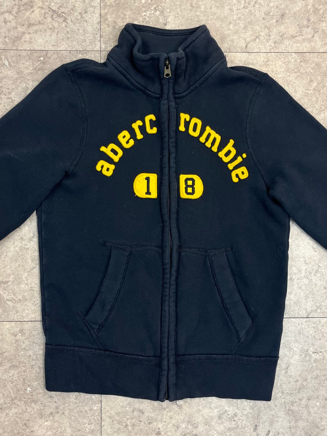 아베크롬비 기모 집업 블랙 키즈 L #csz3760 상품이미지5