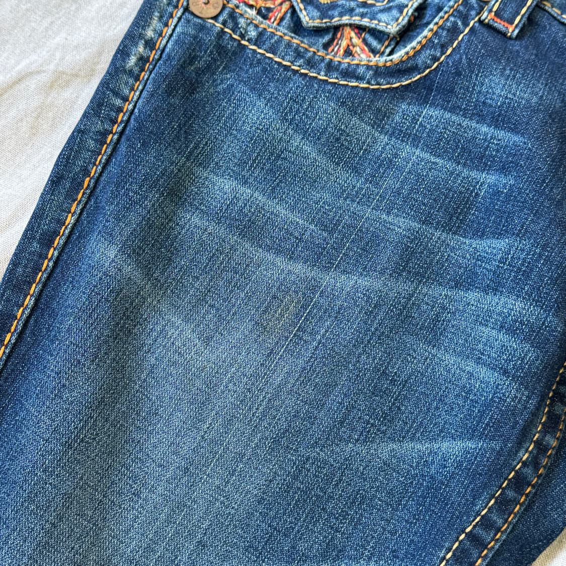 트루릴리전 레인보우 자수 부츠컷 데님팬츠 28(29~) 상품이미지9