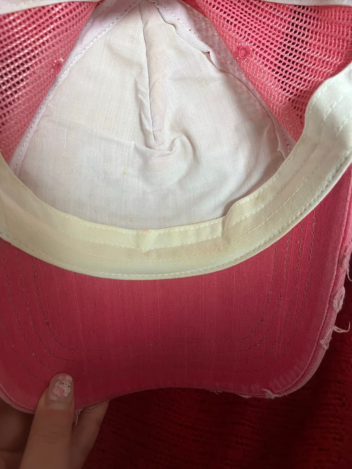 빈티지 본더치 핑크 매쉬캡 상품이미지5