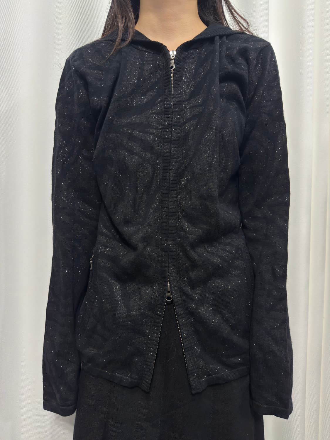 zebra glitter hood twoway zipup  상품이미지1