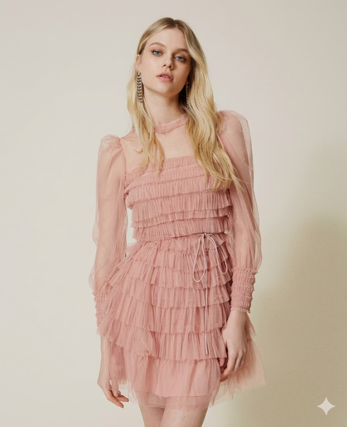 트윈셋 핑크 튤 원피스 상품이미지1