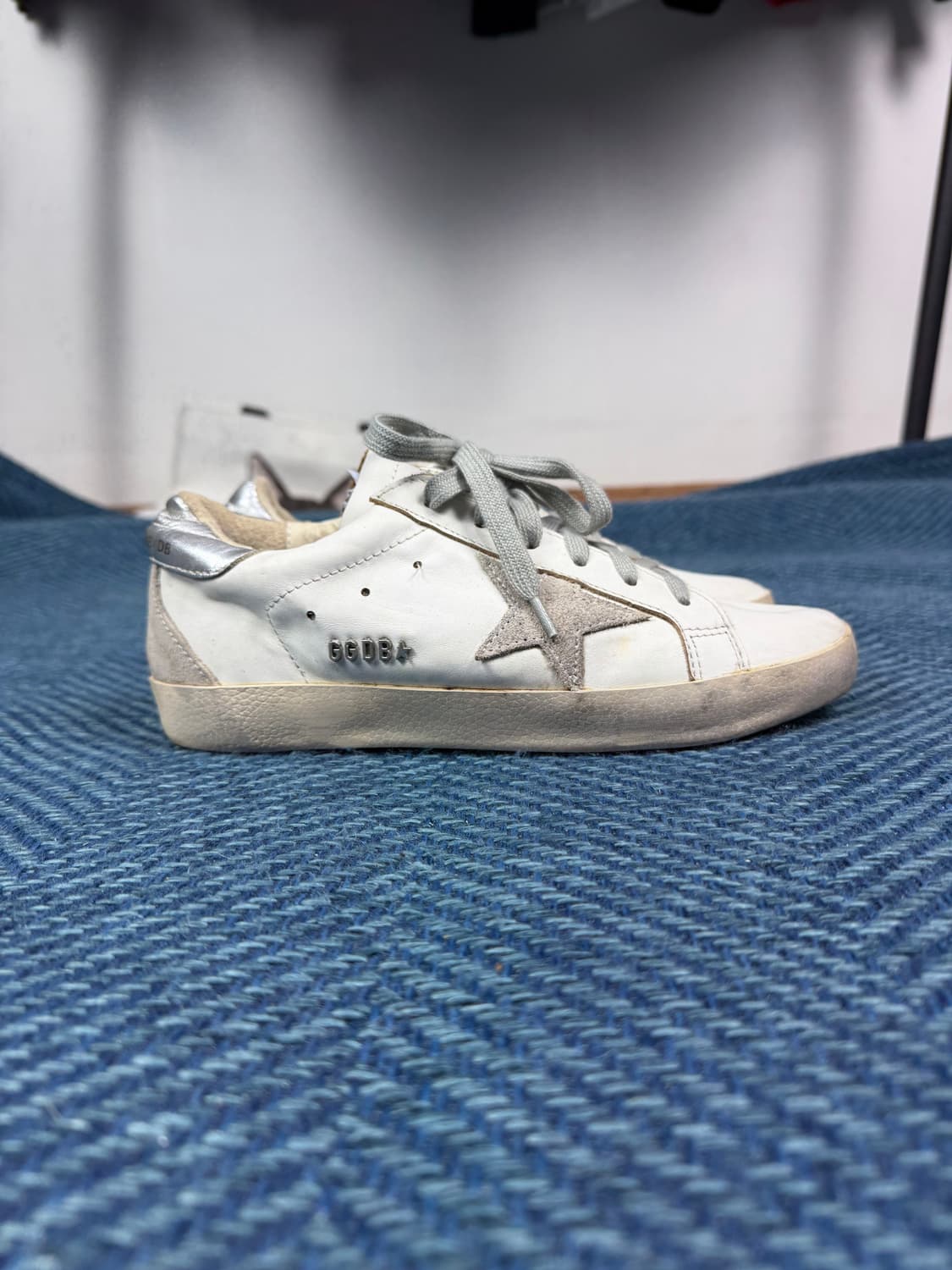 골든구스 슈퍼스타 화이트 실버 탭 Size 39 상품이미지1