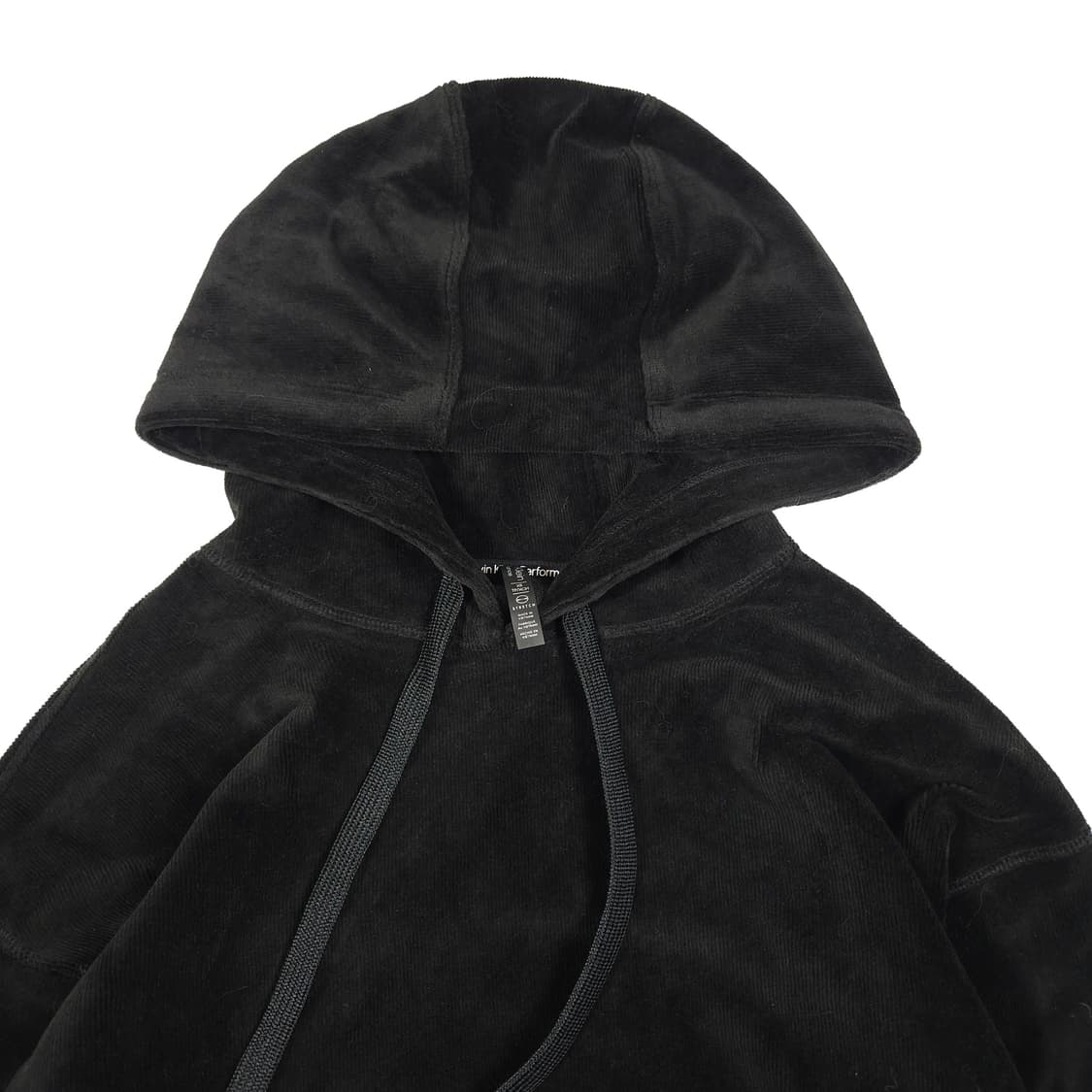 캘빈클라인 크롭 벨벳 후드티  상품이미지2