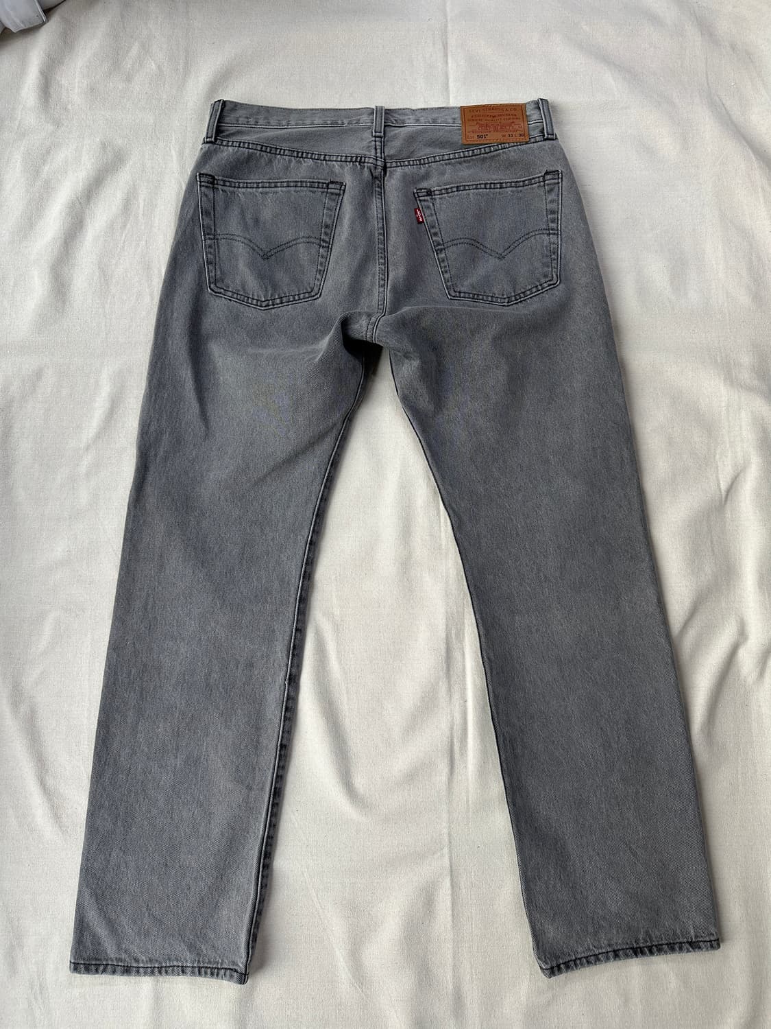 리바이스 501 그레이 데님 팬츠 33 상품이미지5
