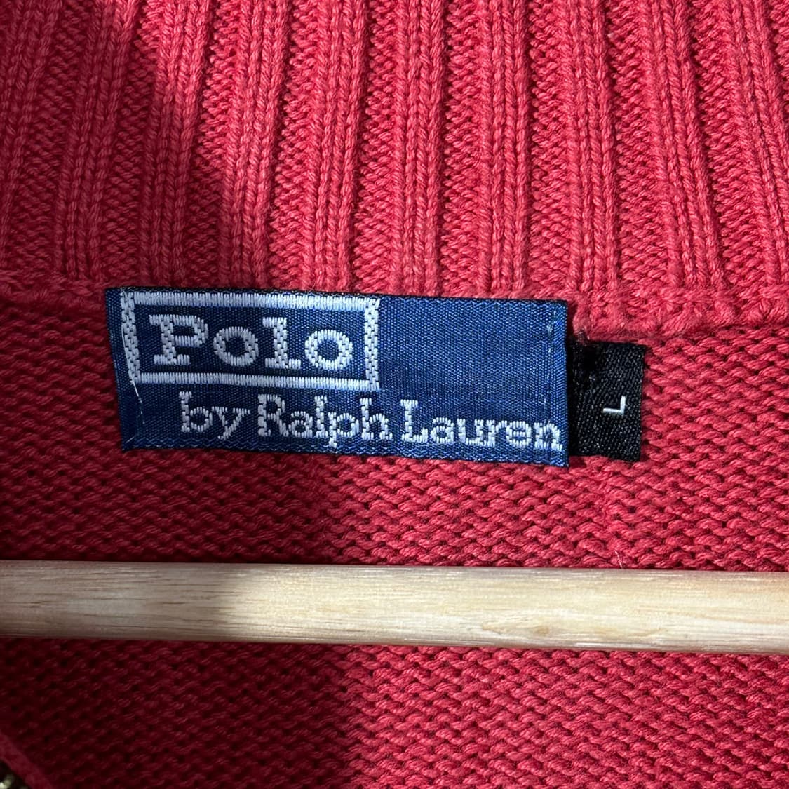폴로 랄프로렌 레드 스웨터 집업 L  상품이미지9