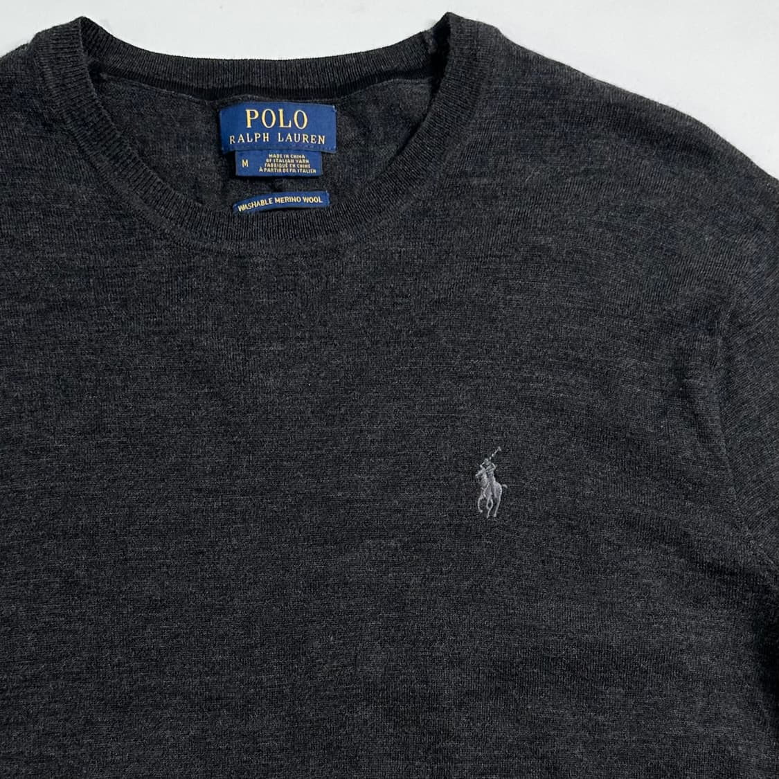 폴로 랄프로렌 메리노 울 챠콜 니트  상품이미지4