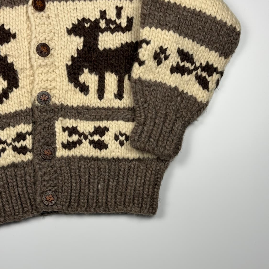 (105) 캐나다 빈티지 디어 헤비울 코위찬 가디건 상품이미지5