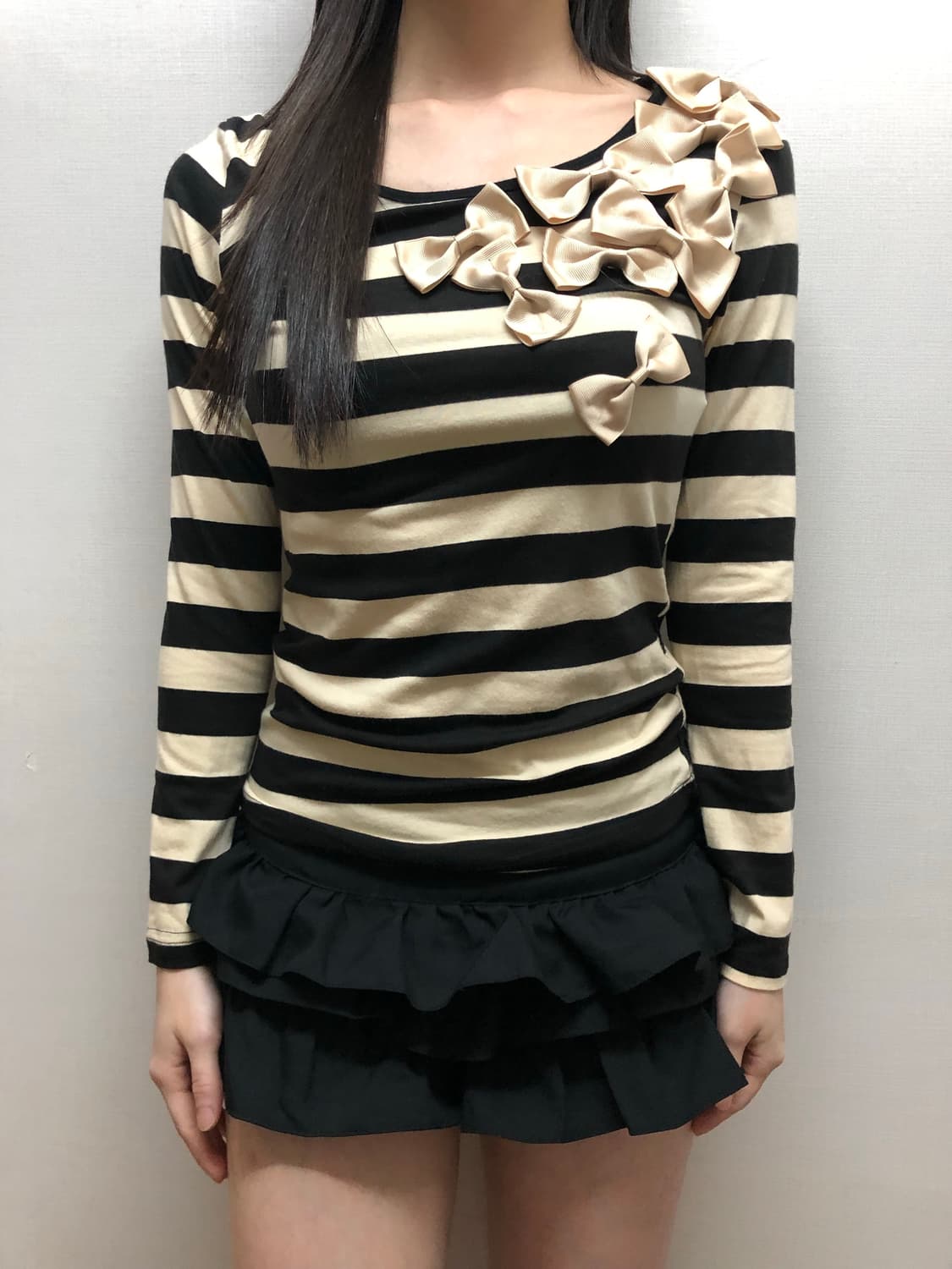 빈티지 블랙 미니 프릴 스커트 상품이미지5