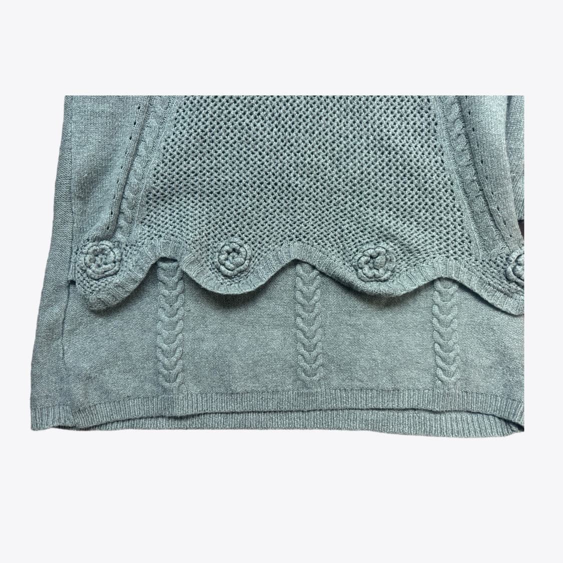 빈티지 하구미 모리걸 플라워 니트 상품이미지3