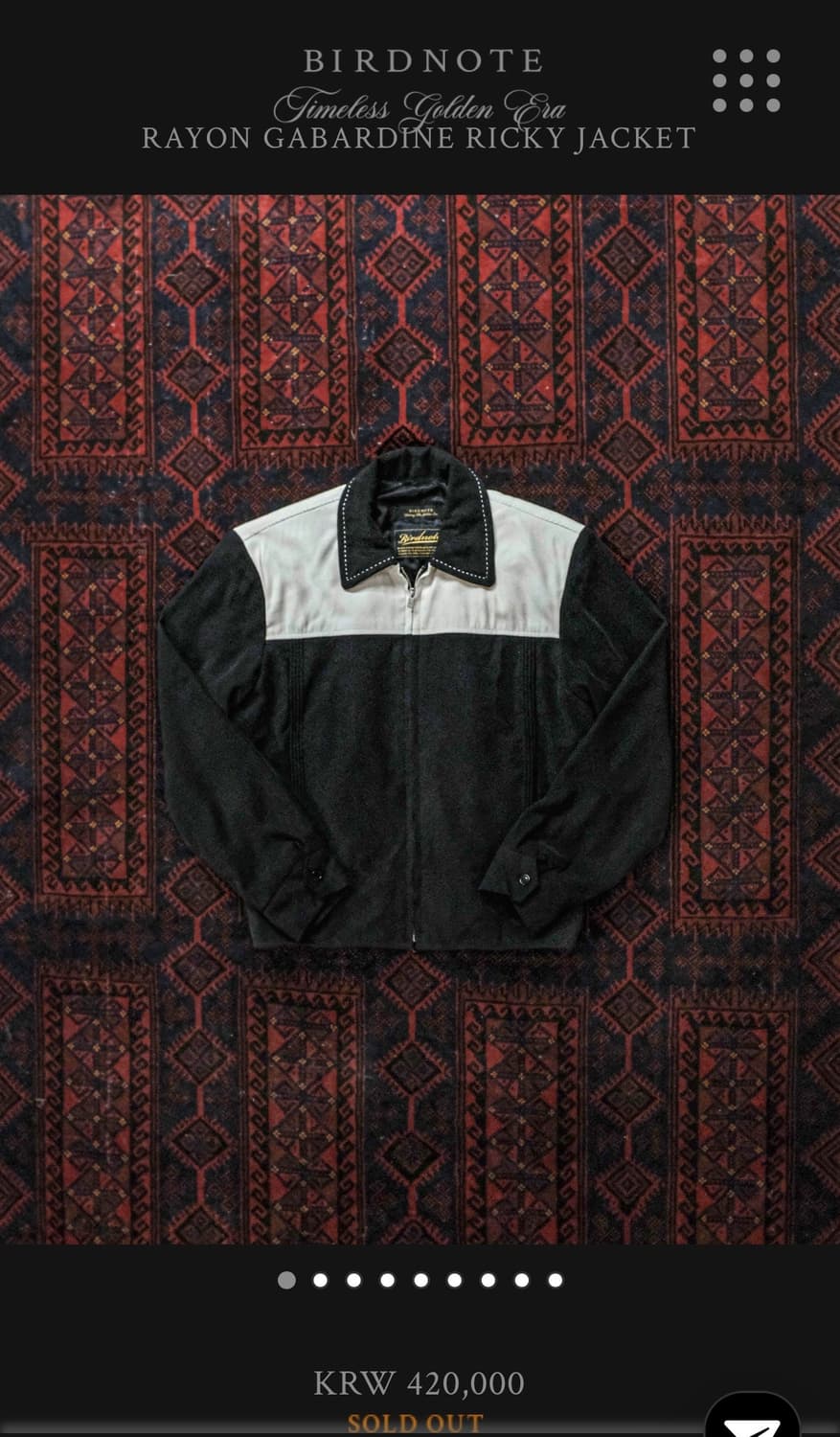 버드노트 RAYON GABARDINE RICKY JACKET 상품이미지1