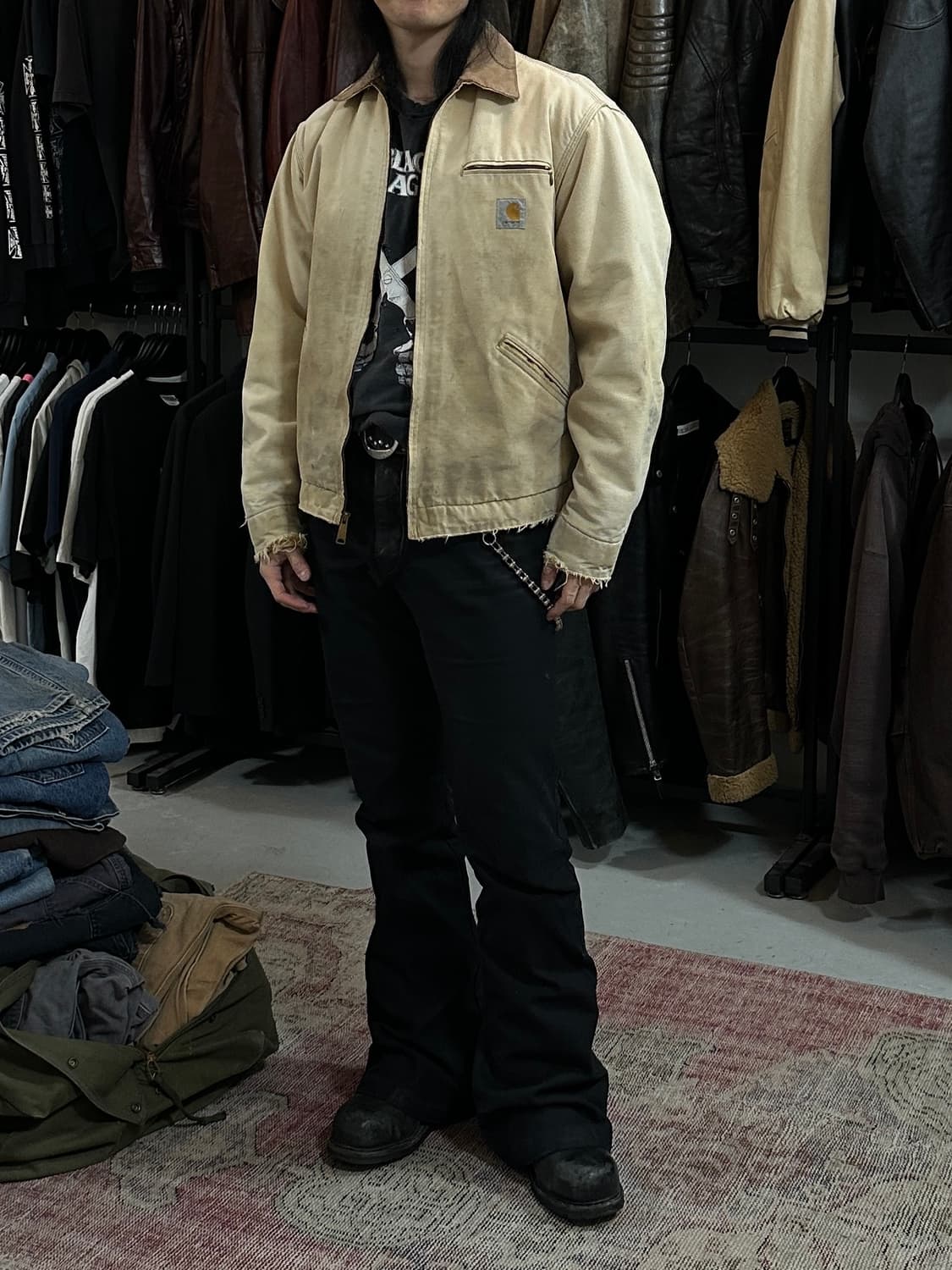 90's OG USA Made 칼하트 J01 디트로이트 자켓 상품이미지10