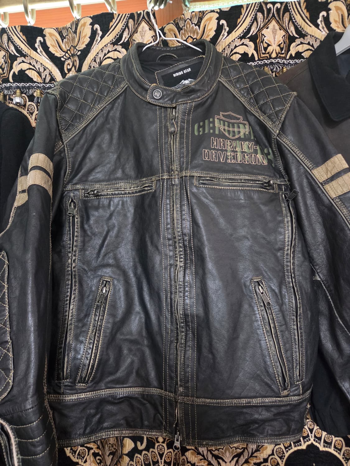 [정품] 할리데이비슨 샘플 바이커 레더 바시티 자켓 상품이미지1