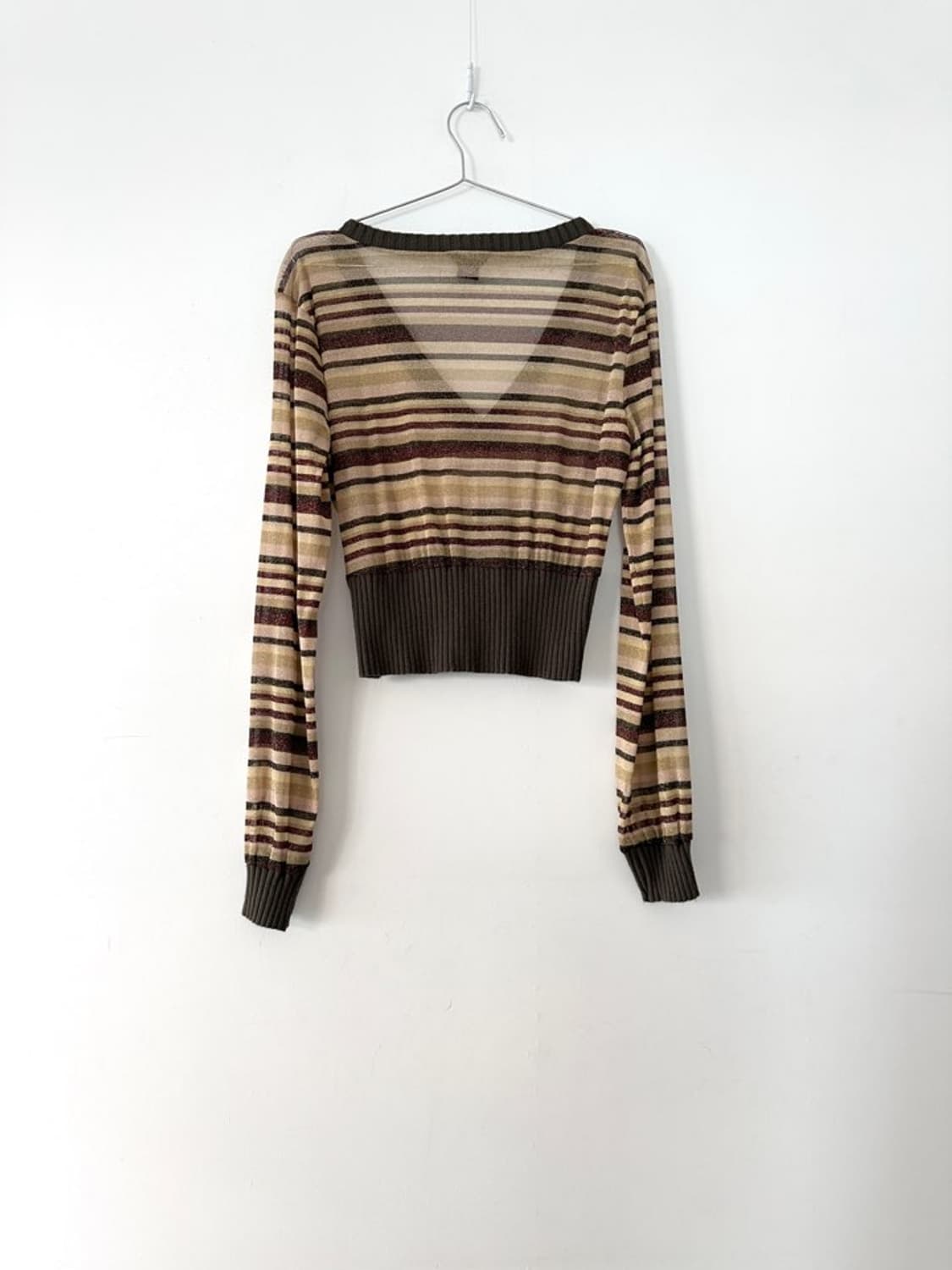 GUESS JEANS stripe glitter sheer knit 상품이미지4