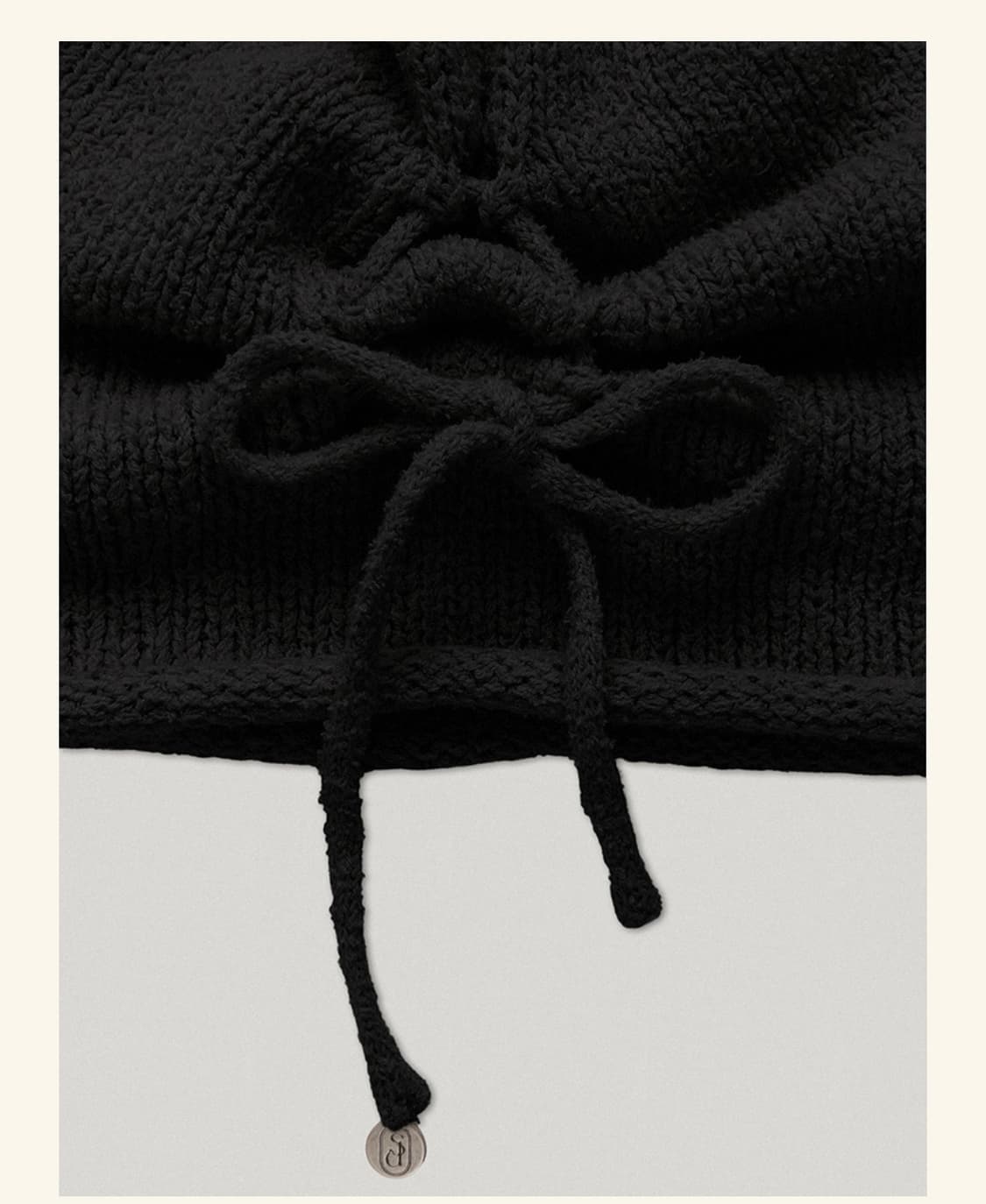 스무스무드 폴루 홀가먼트 니트 비니 블랙 상품이미지7