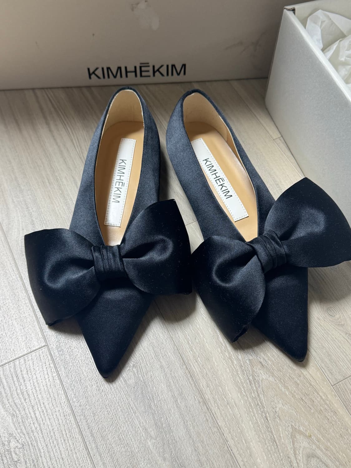 김해김 블랙 리본 플랫 35 상품이미지1