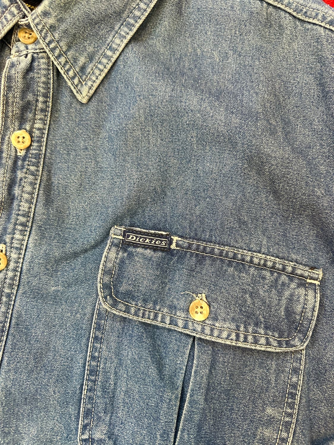 디키즈 안감 후리스 데님 셔츠 L 상품이미지5