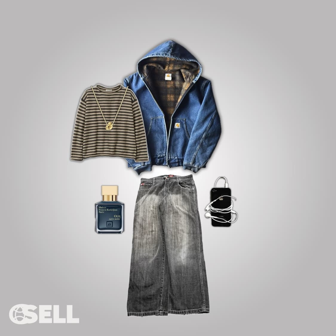 칼하트 체크 청 후드 자켓 상품이미지2