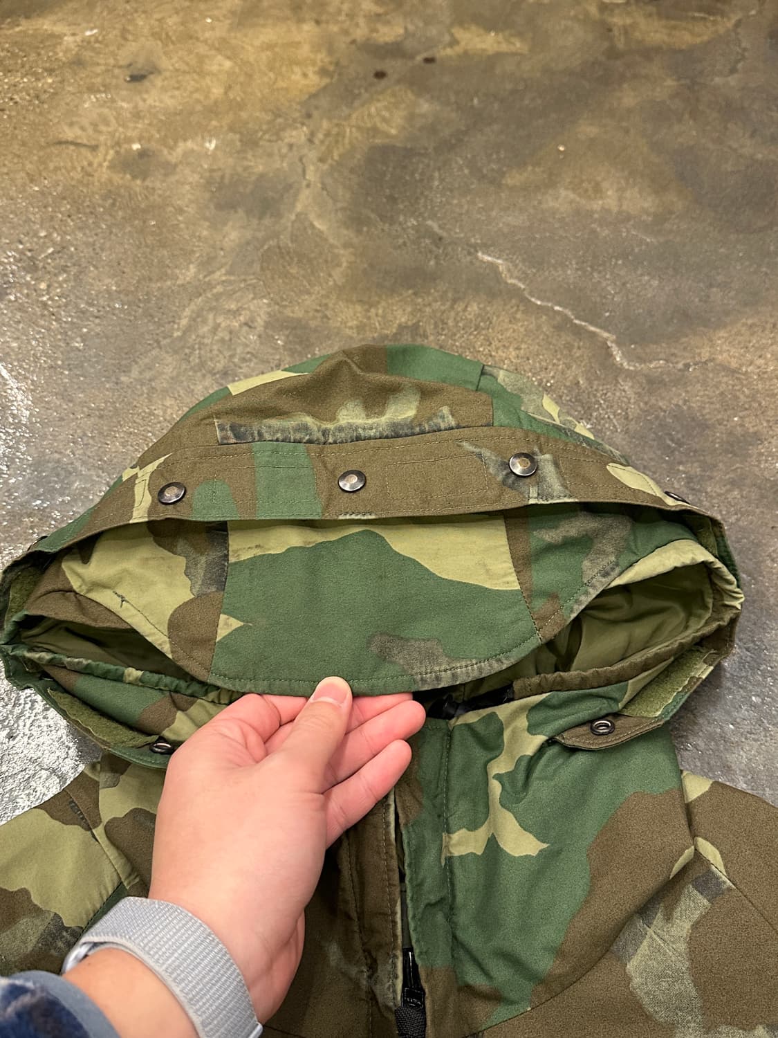 US ARMY 미군 오리지널 1세대 고어텍스 우드랜드 파카 M-R 상품이미지7