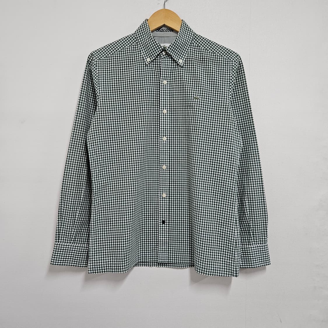 95 라코스테 그린 깅엄체크 셔츠 상품이미지1