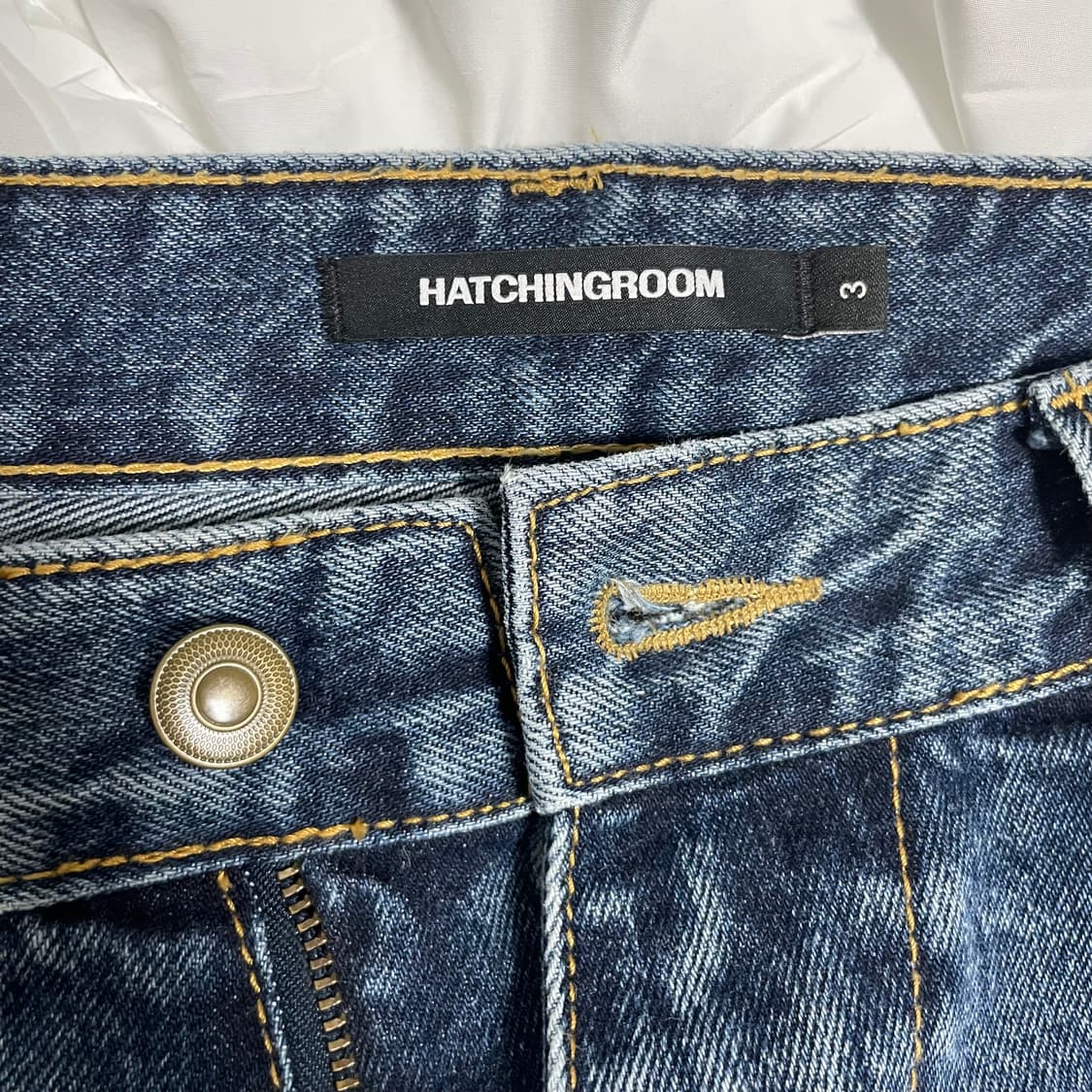 해칭룸 와이드 커브진 워시드블루 3사이즈 상품이미지3