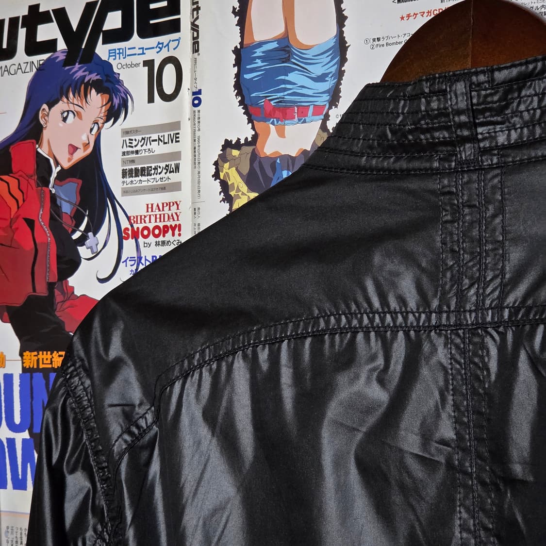 00S 후부 블랙 유광 지퍼 포켓 락시크 자켓 상품이미지7