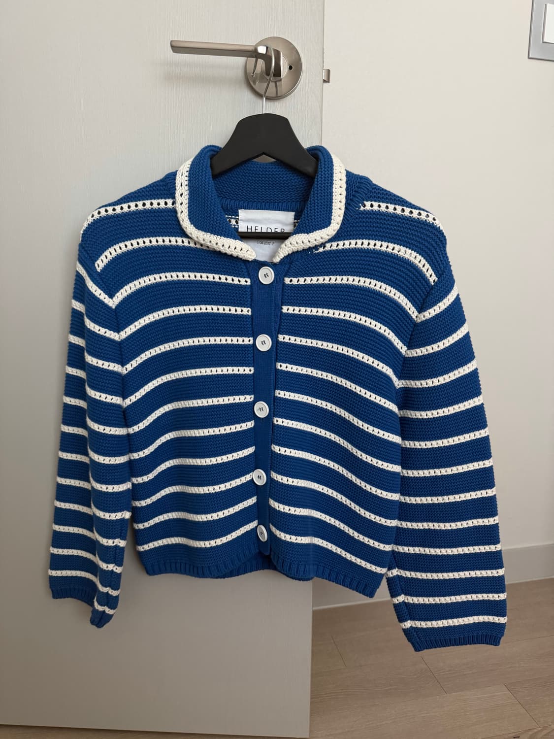 HELDER 헬더 뮤뮤니트 가디건 자켓 블루 상품이미지4