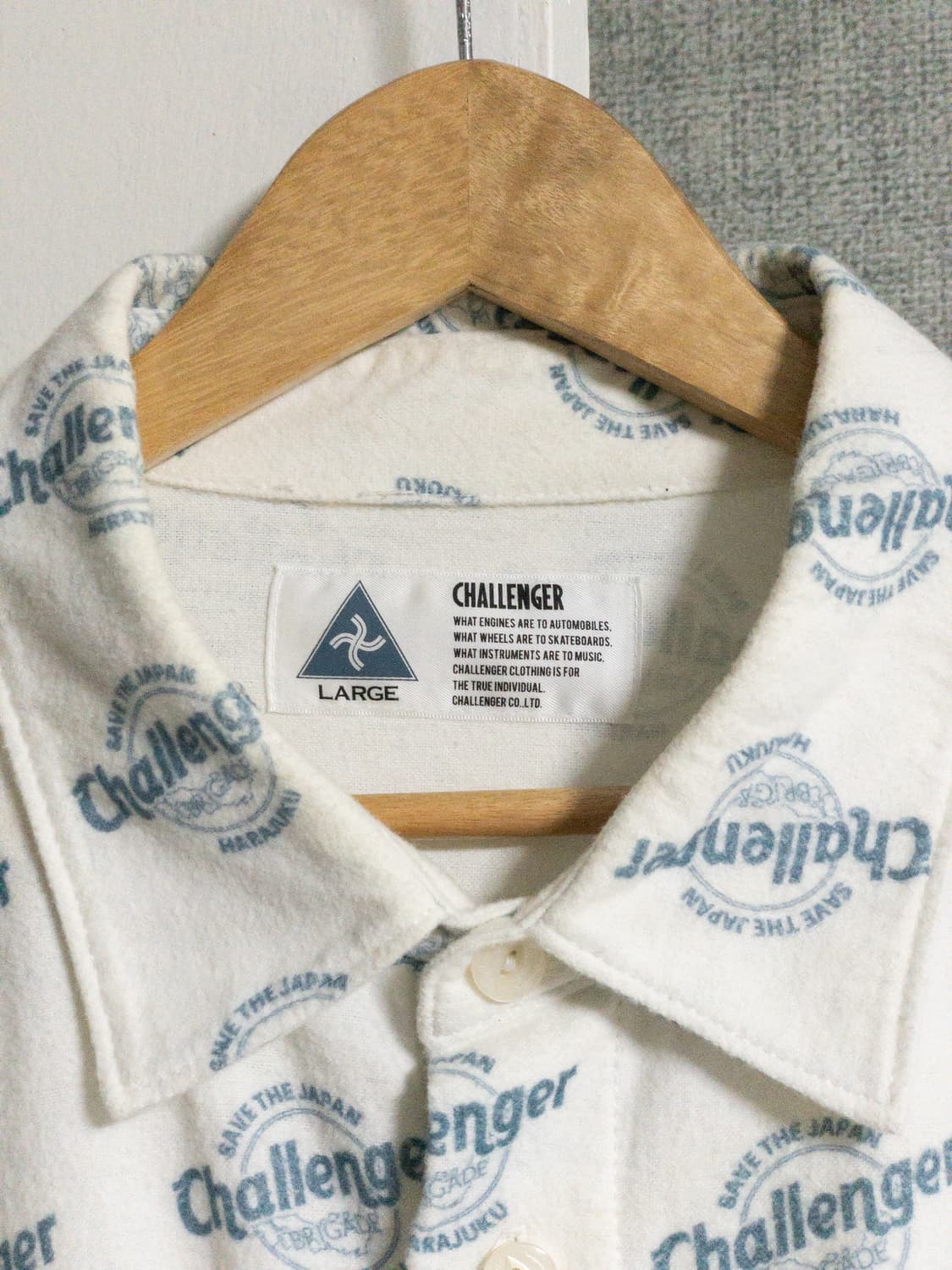 챌린저 멀티 로고 플란넬 셔츠 L 상품이미지2