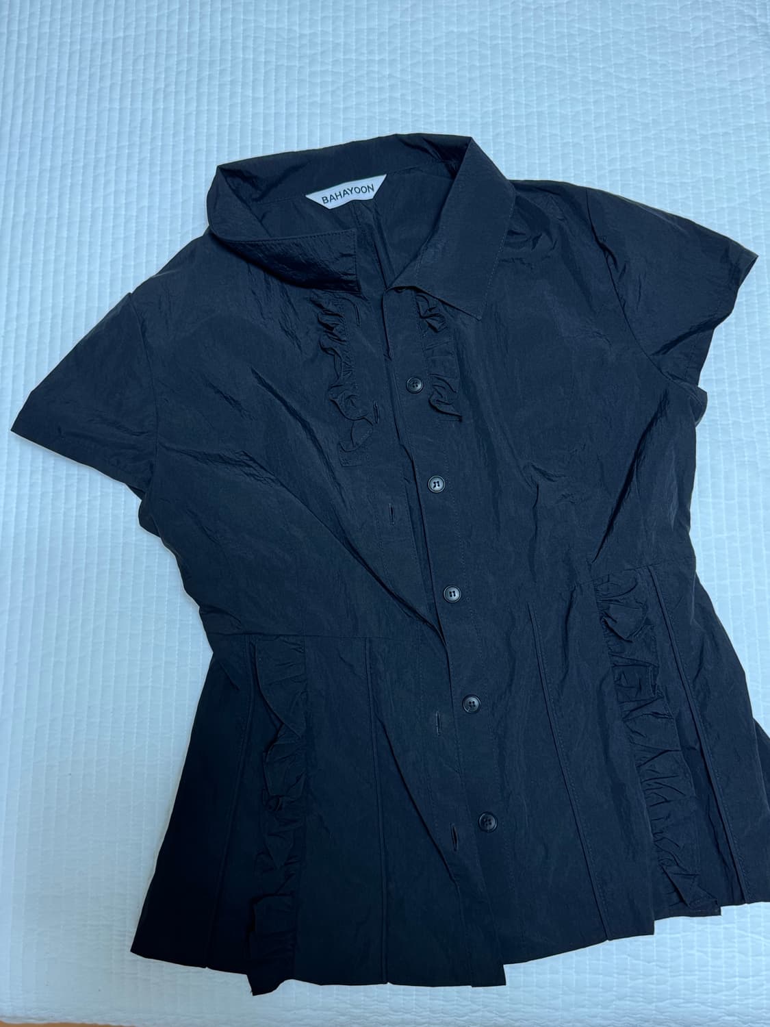 바하윤 bahayoon ruffle shirt 상품이미지2