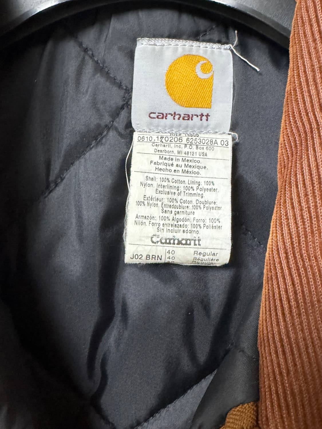 칼하트 아크틱 트레디셔널 자켓 J02 BRN 상품이미지3