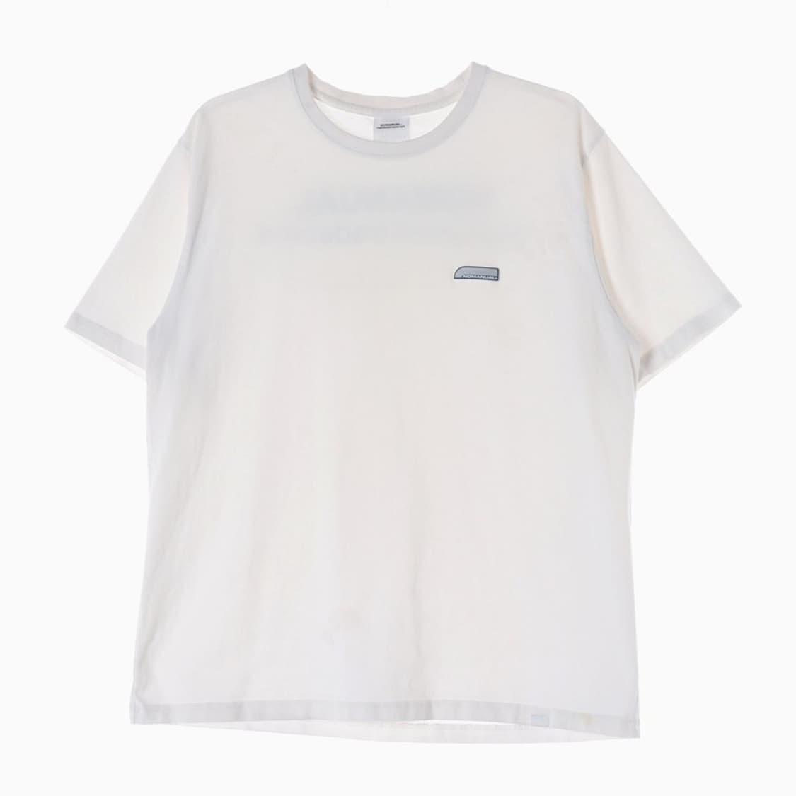 노매뉴얼 백로고 프린팅 화이트 반팔티 L 상품이미지1