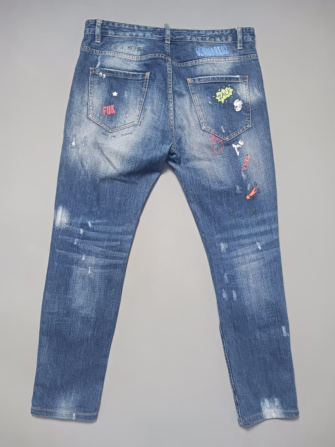 [36] 디스퀘어드2 멀티아트 페인팅 슬림진 청바지 상품이미지7