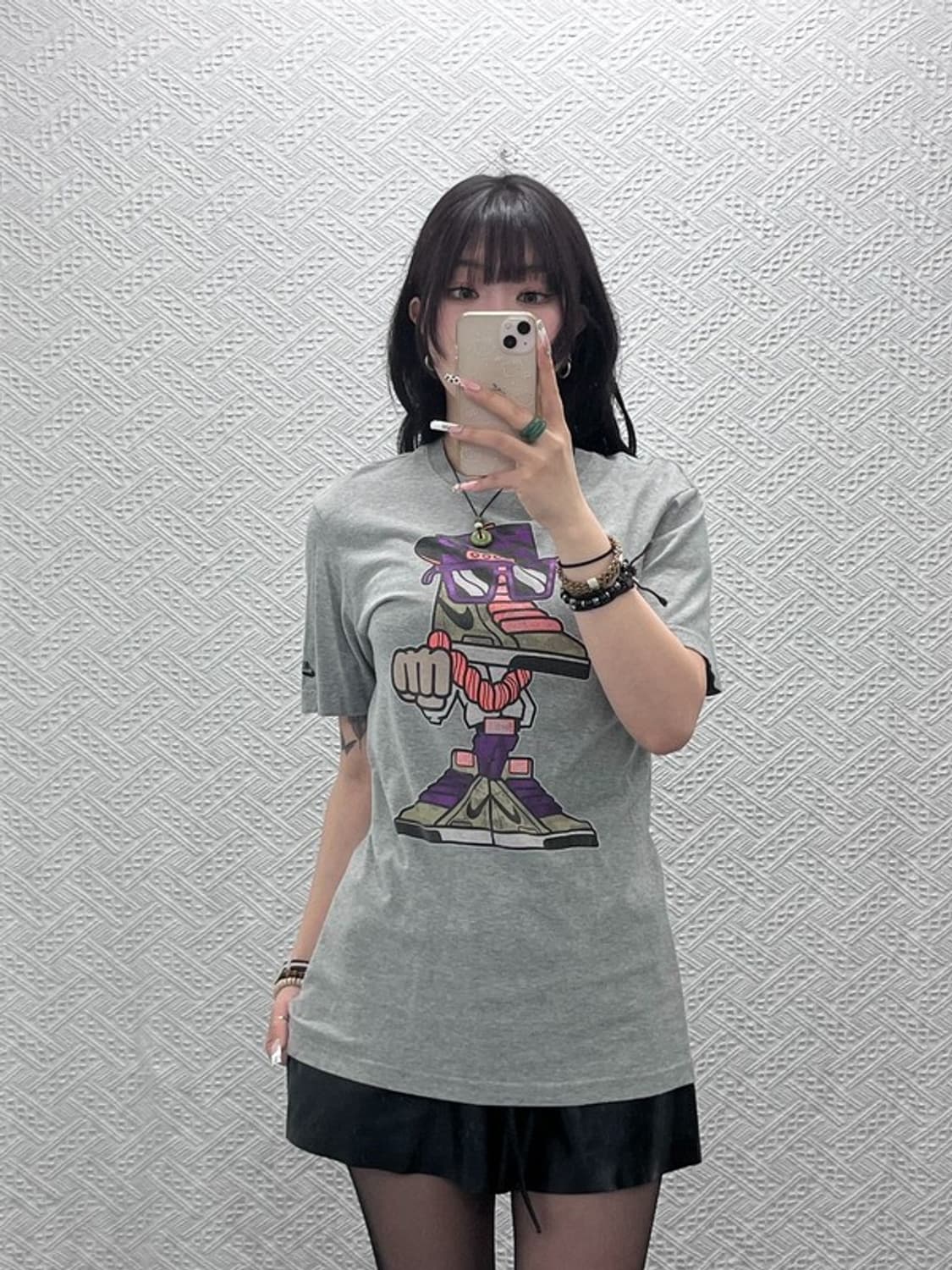 나이키 빈티지 스트릿 키치 카툰 프린팅 반팔티 S C11395 상품이미지2